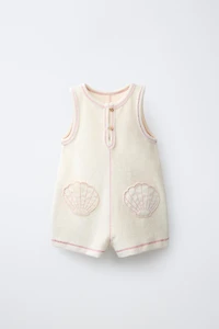 STAR POCKET TERRY CLOTH ROMPER