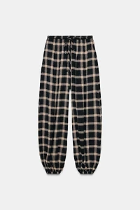 ZW COLLECTION PLAID BALLOON PANTS