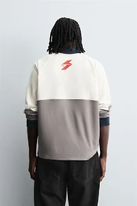 RETRO SOCCER PRINT POLO SHIRT