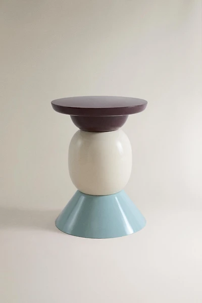 GEOMETRIC METAL SIDE TABLE