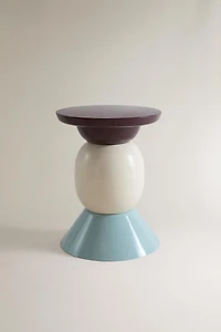 GEOMETRIC METAL SIDE TABLE