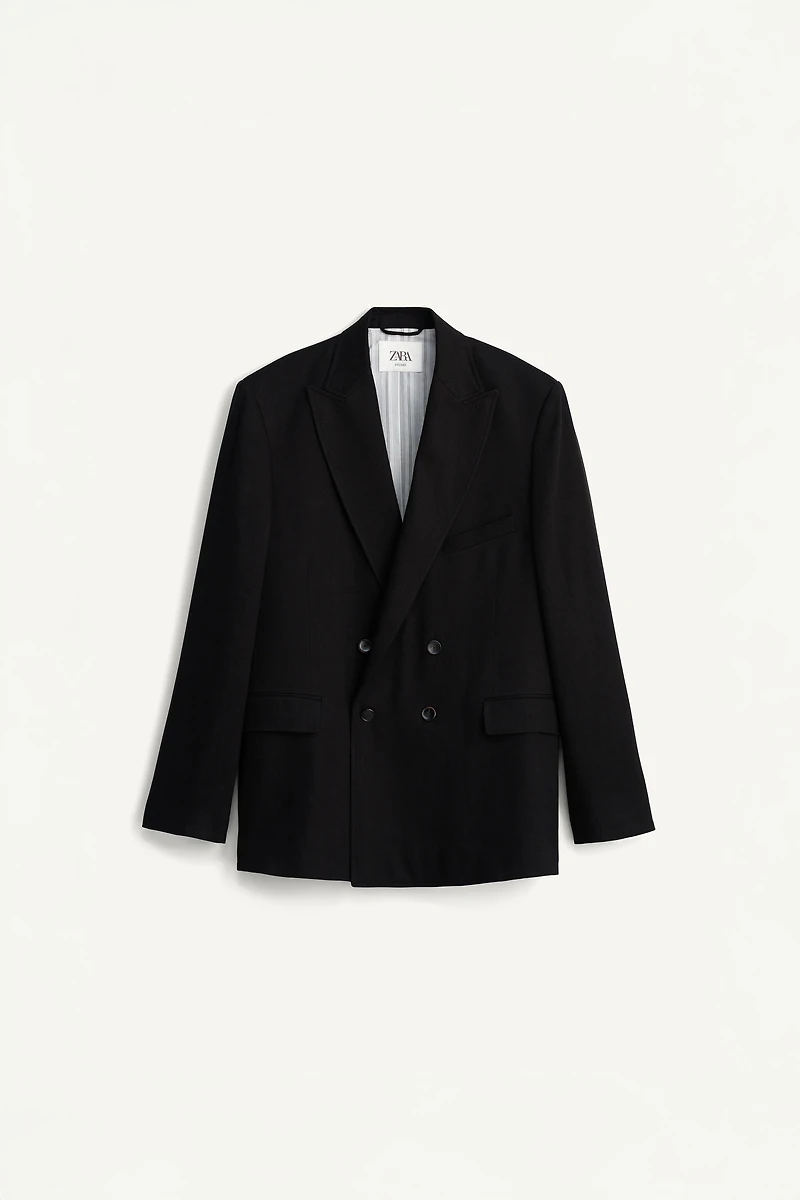 LINEN - LYOCELL DOUBLE BREASTED SUIT JACKET