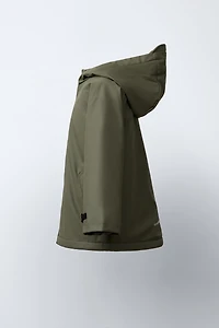 WATER REPELLENT FAUX SHEARLING COATED JACKET