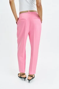 BELTED ANKLE PANTS