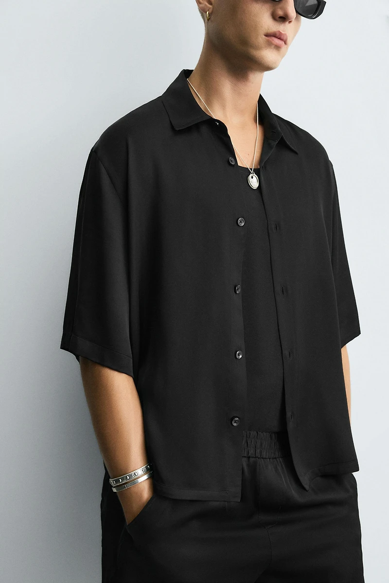 CHEMISE SATINÉE RELAXED FIT