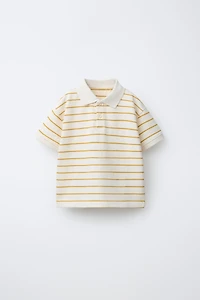 STRIPED PRINT POLO SHIRT