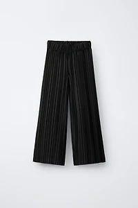 PANTALON PLISSÉ À JAMBES LARGES