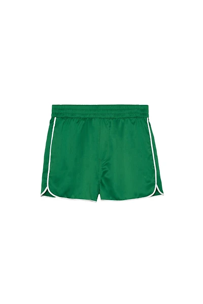 SATIN SHORTS WITH CONTRAST TRIM