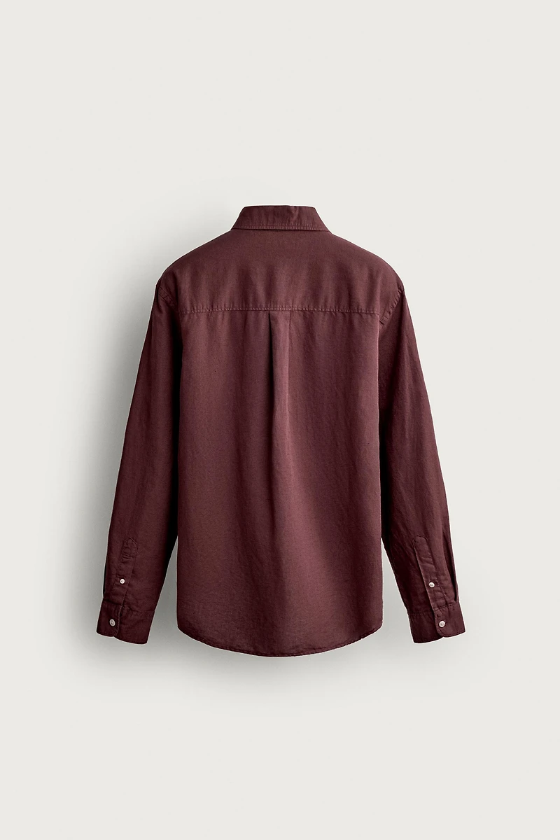 LINEN COTTON BLEND SHIRT