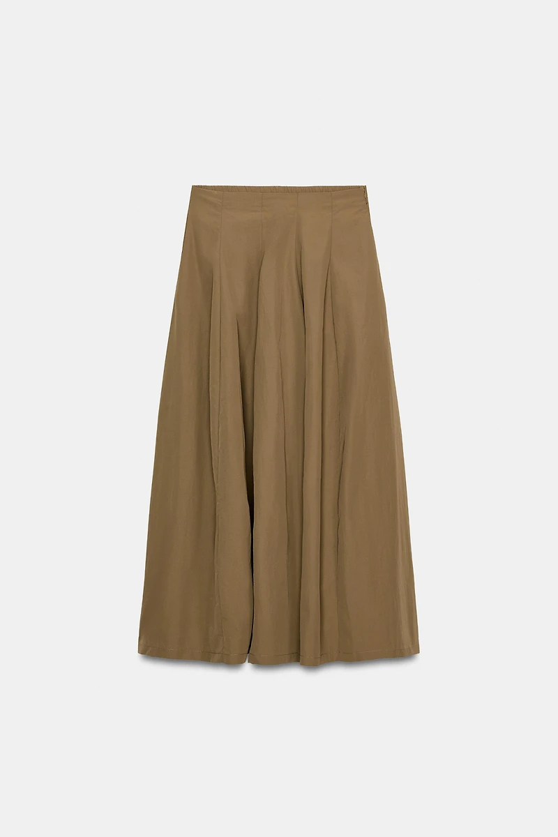 NYLON MIDI SKIRT