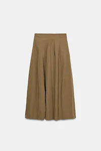 NYLON MIDI SKIRT