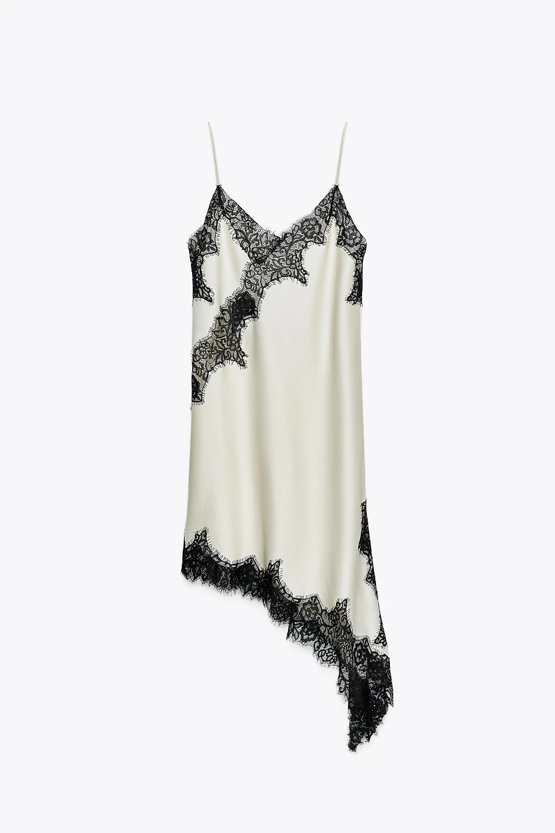 ZW COLLECTION ASYMMETRIC LACE DRESS