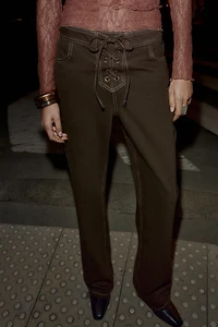 Z1975 HIGH-WAISTED STRAIGHT JEANS WITH LACES