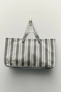 STRIPED COTTON LAUNDRY BAG