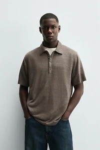 HEMP VISCOSE POLO SHIRT