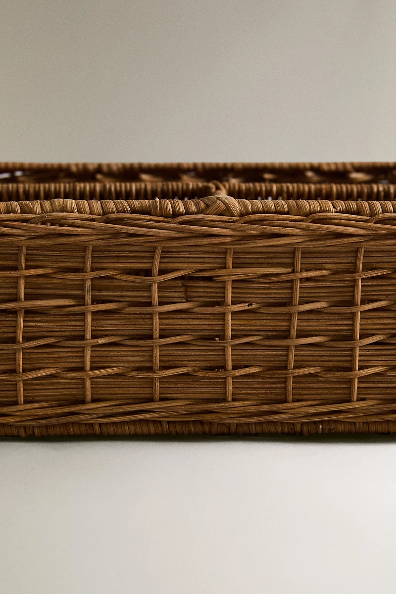 CHILDREN'S RATTAN ORGANIZER BASKET