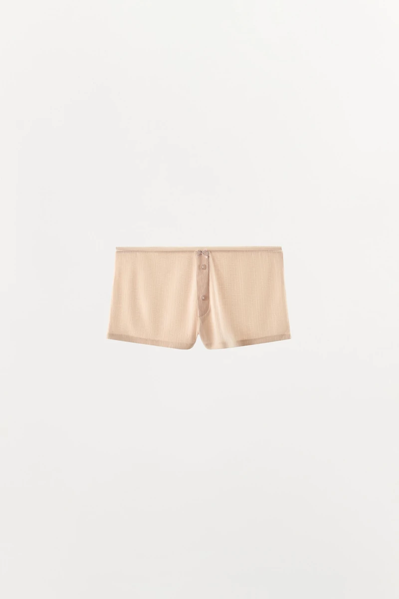 SHORT POINTELLE NŒUD BOUTONS