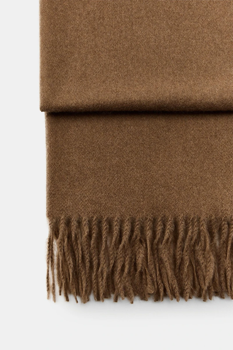FOULARD UNI À FRANGES