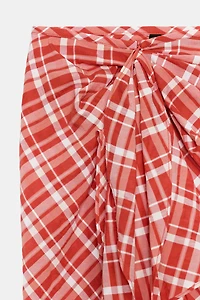 ZW COLLECTION PLAID MIDI SKIRT