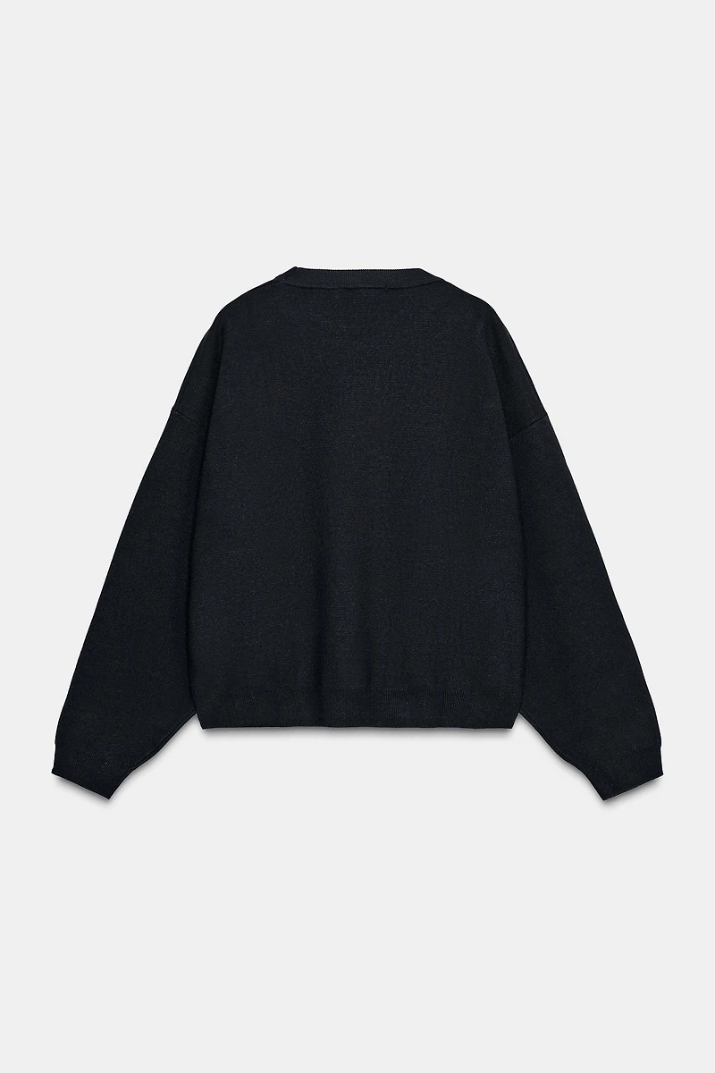 PLAIN KNIT SWEATSHIRT