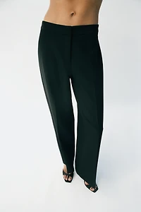 HIGH-WAISTED STRAIGHT LEG PANTS