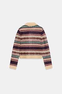 GILET EN MAILLE JACQUARD