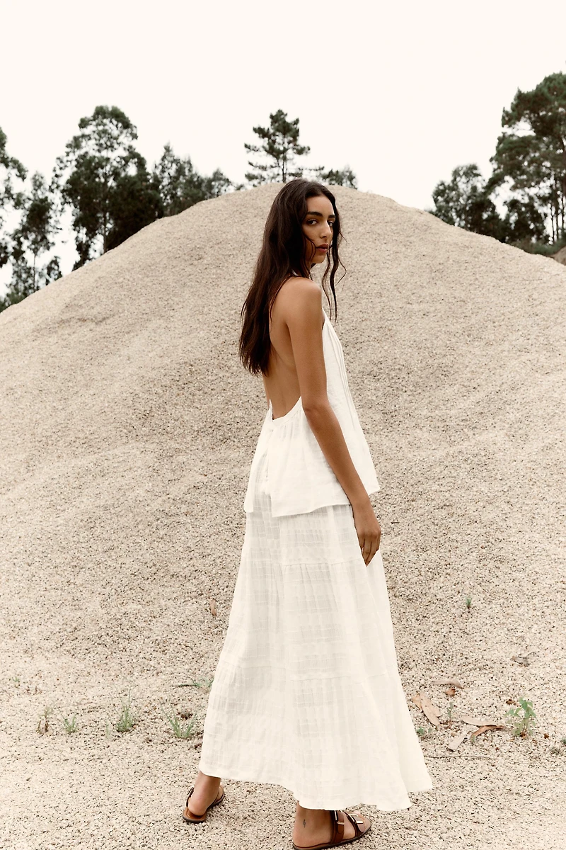 RUSTIC TIERED SKIRT