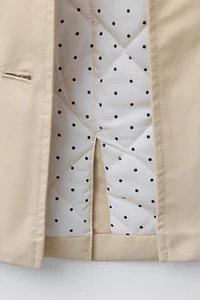 QUILTED BELTED TRENCH COAT