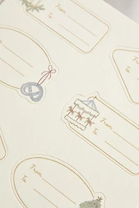 ADHESIVE CHRISTMAS GIFT LABELS