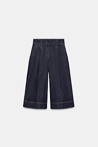 Z1975 LONG PLEATED DENIM SHORTS