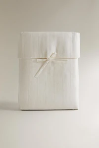 JACQUARD LINEN SHOWER CURTAIN