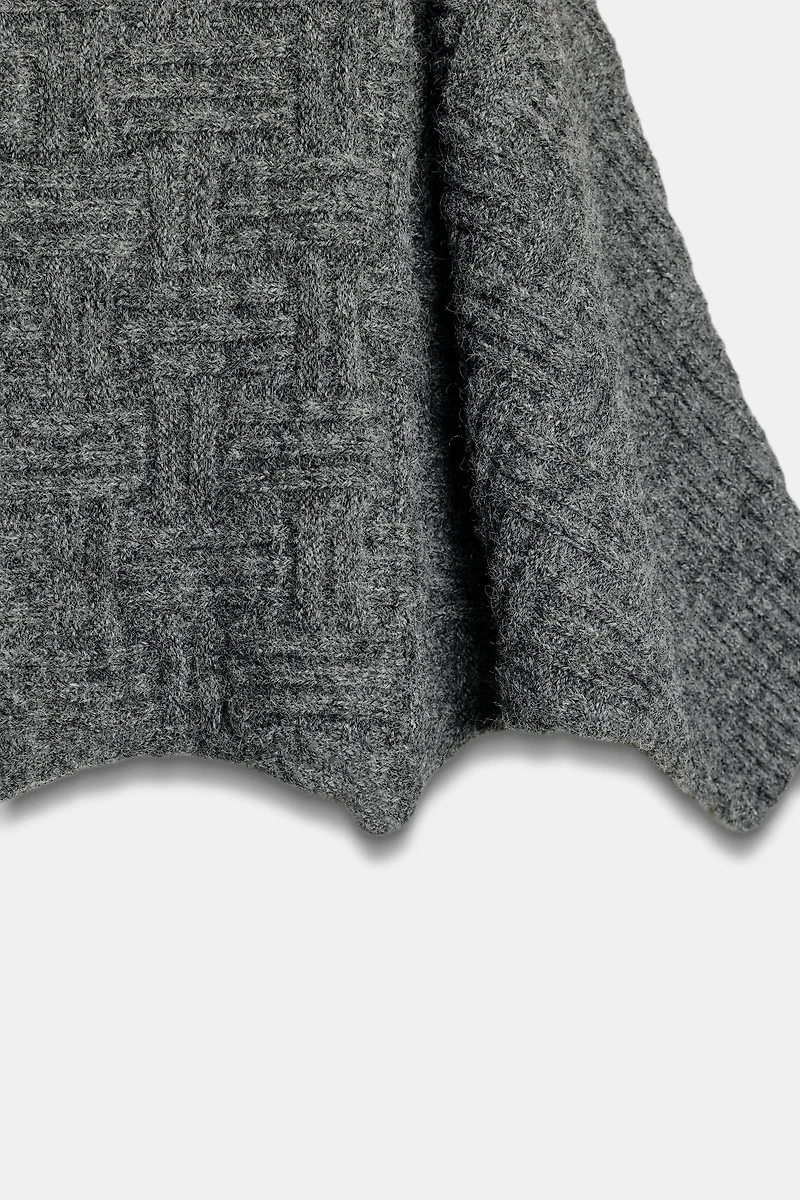 ASYMMETRIC TEXTURED KNIT JUMPER