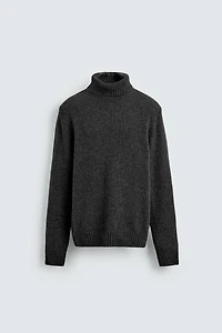 PULL COL MONTANT MÉLANGE LAINE
