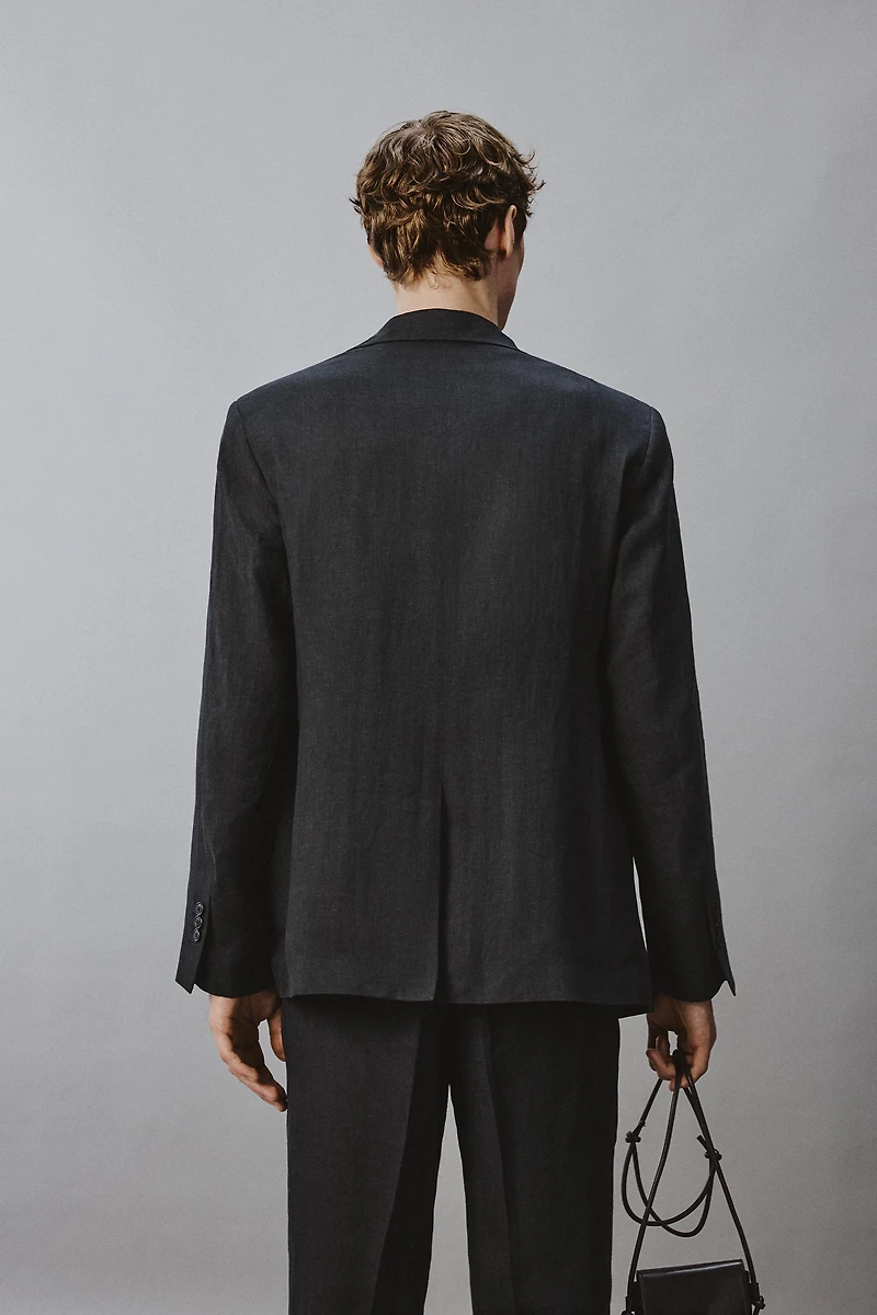 REGULAR FIT 100% LINEN SUIT BLAZER