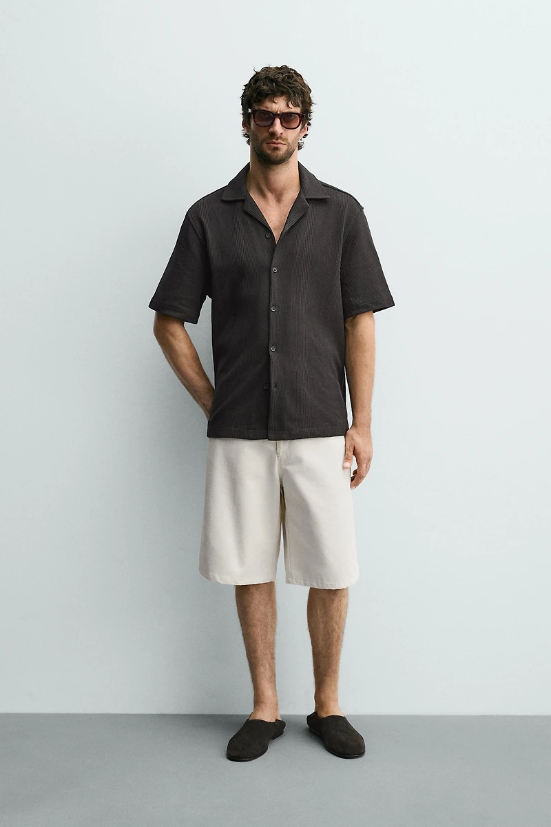 TEXTURED REGULAR FIT SHIRT