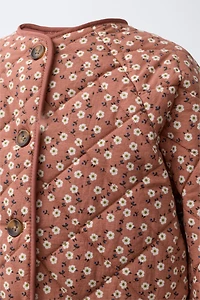 FLORAL PRINT NYLON JACKET