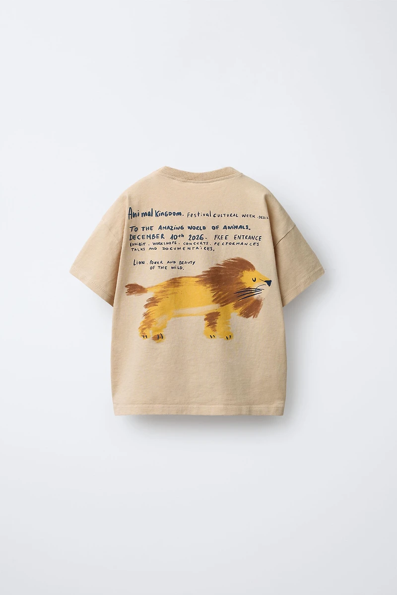 T-SHIRT IMPRIMÉ LION