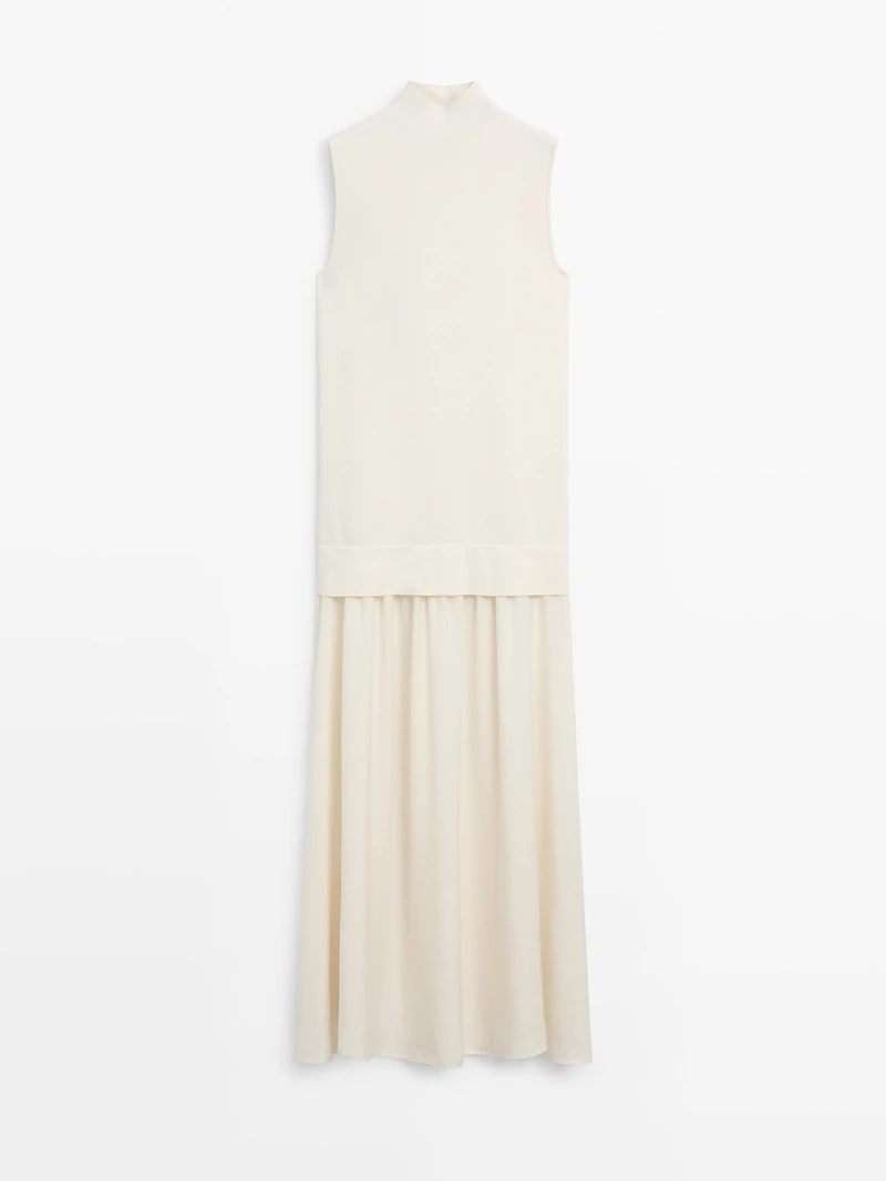 Matching knit midi dress