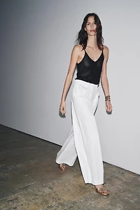 ZW COLLECTION TECHNICAL EFFECT PLEATED PANTS