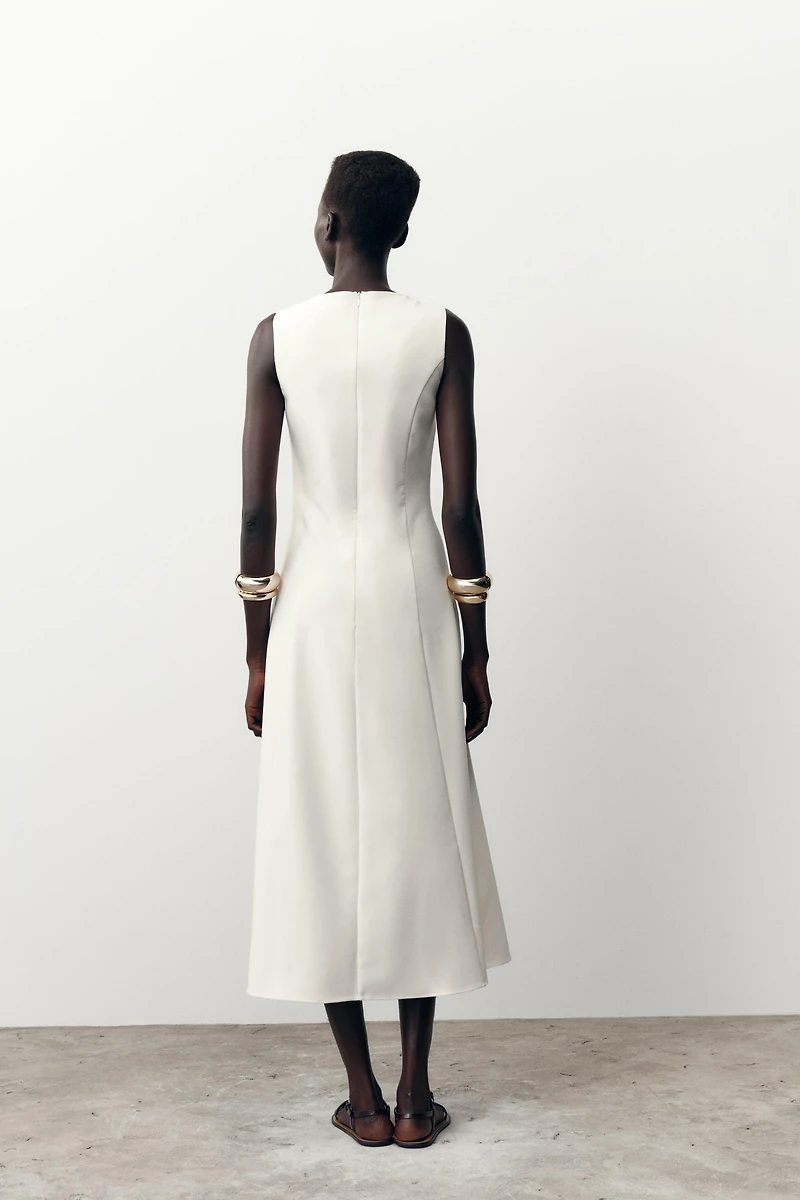 MIDI BELTED DRESS
