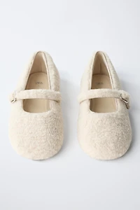 SHEARLING BALLET FLATS