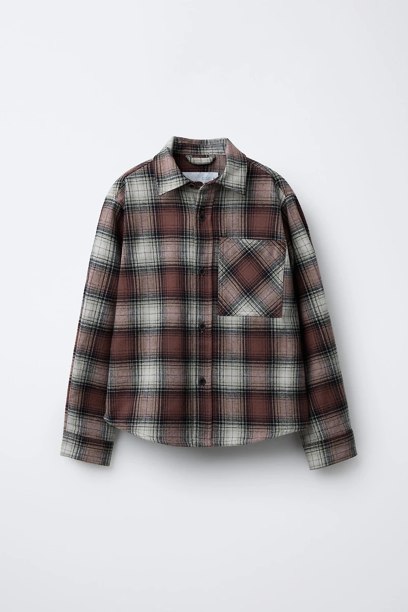 PLAID POCKET OVERSHIRT