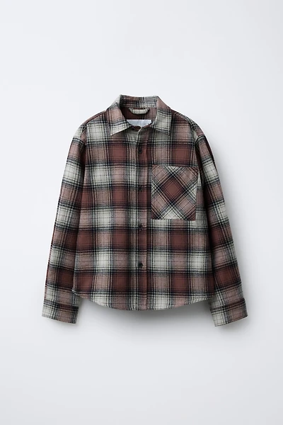 PLAID POCKET OVERSHIRT