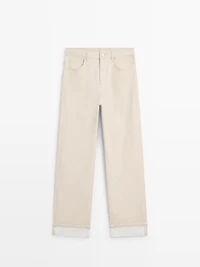 Jean straight revers dans le bas