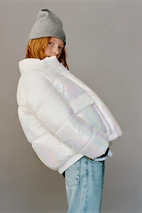 SHINY FINISH PUFFER JACKET