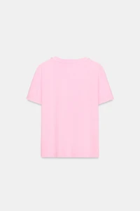 WASHED EFFECT JEWELED T-SHIRT