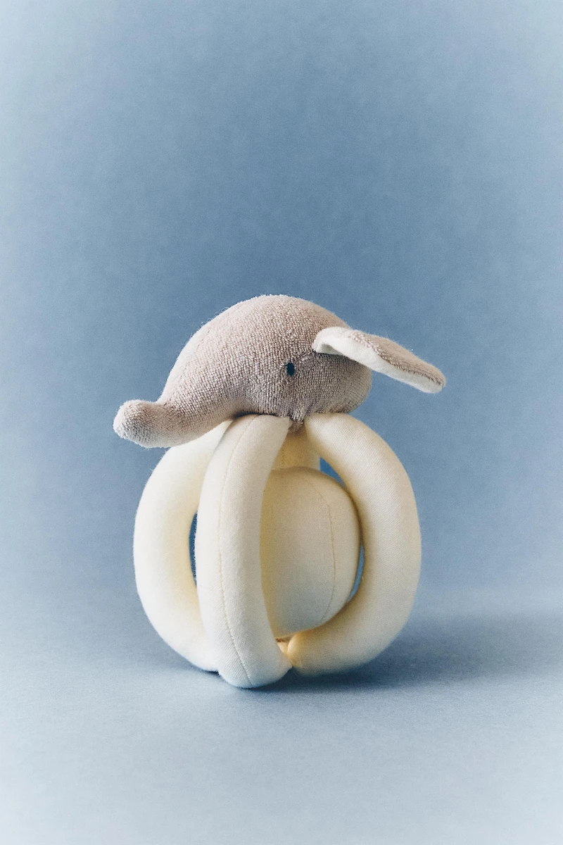 CHILDREN'S ELEPHANT PLUSH TOY RATTLE