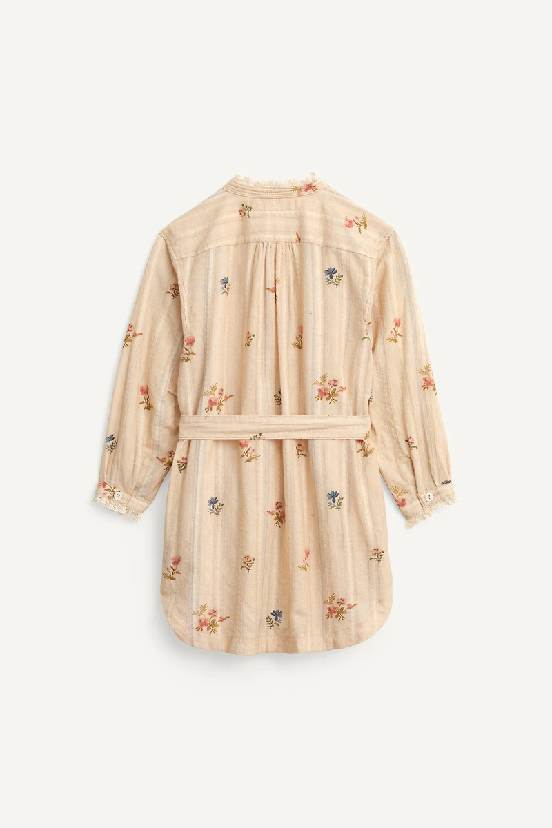 LIMITED EDITION FLORAL PRINT SHIRT DRESS
