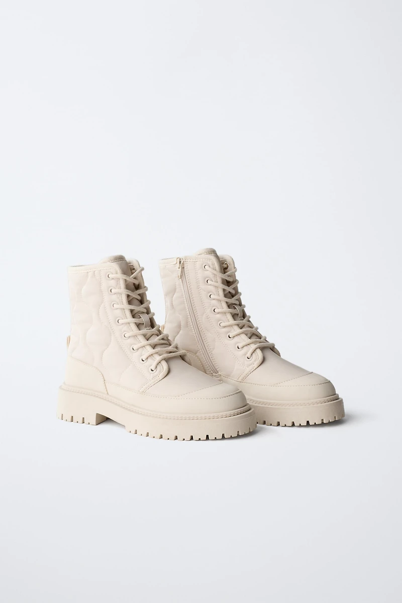 QUILTED ANKLE BOOTS