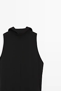 Halter neck midi dress with tie detail
